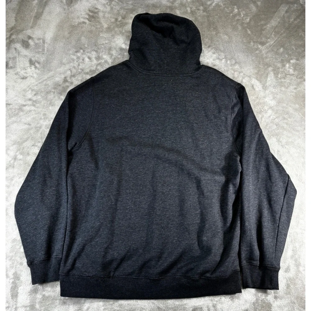 VTG Levi's Batwing Logo Hoodie Mens XXL Charcoal Grey Fleece Pullover Graphic